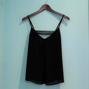 Fora Black Strappy Shirt